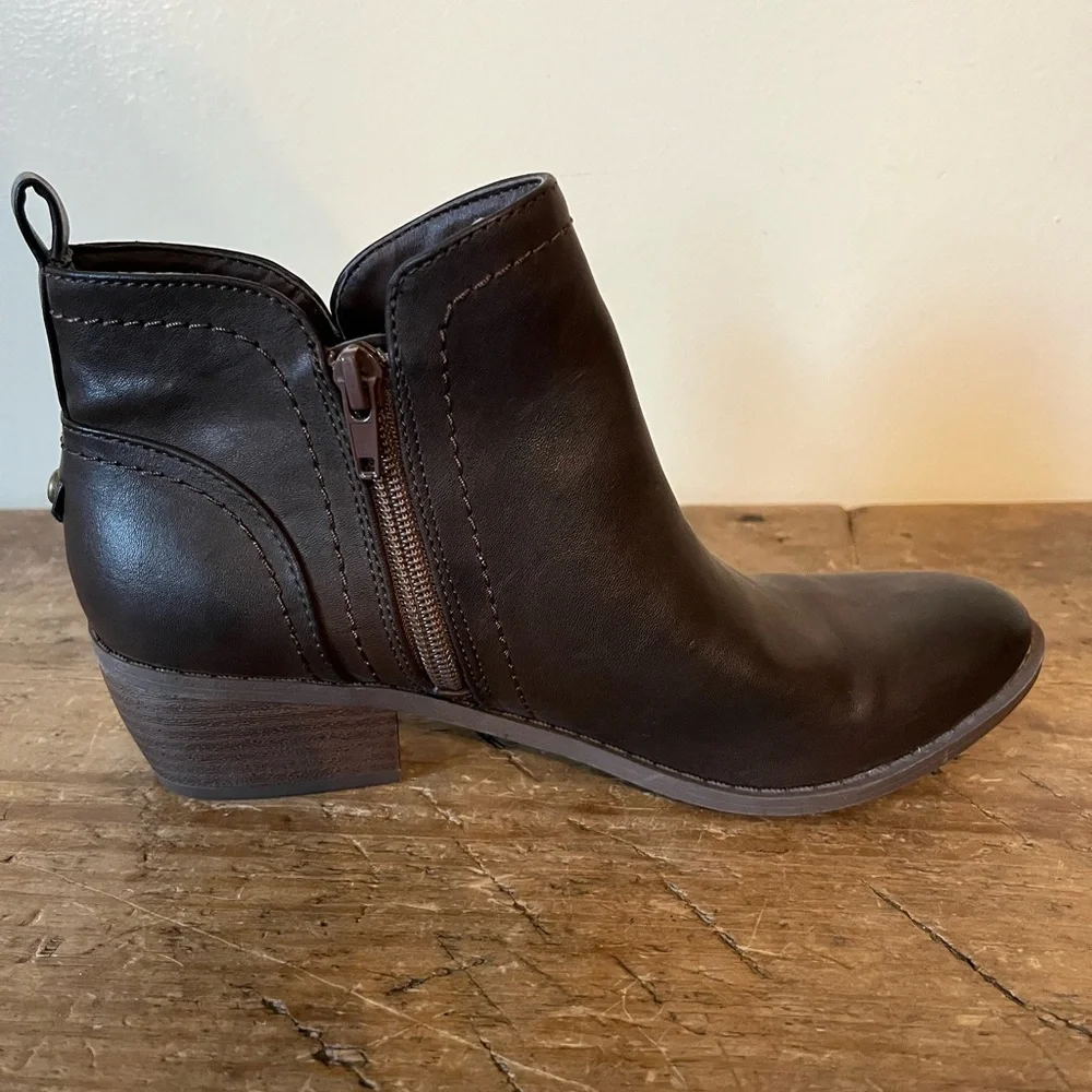 G by Guess Chocolate Ankle Booties